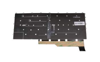 Clavier DE (allemand) blanc avec rétro-éclairage original pour MSI Summit E13 Flip (MS-13P2)