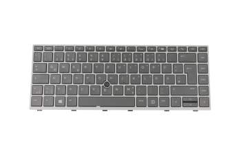 Clavier DE (allemand) gris/argent avec mouse stick original pour HP ZBook 14u G6