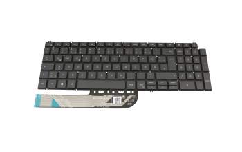 Clavier DE (allemand) gris avec rétro-éclairage original pour Dell Inspiron 15 2in1 (7506)