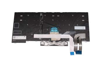 Clavier DE (allemand) gris foncé/gris foncé avec rétro-éclairage et mouse stick original pour Lenovo ThinkPad T14 Gen 2 (20XK/20XL)