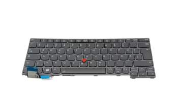 Clavier DE (allemand) gris/gris avec rétro-éclairage et mouse stick original pour Lenovo ThinkPad L13 Yoga Gen 4 (21FR/21FS)