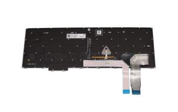 Clavier DE (allemand) gris/gris avec rétro-éclairage et mouse stick original pour Lenovo ThinkPad P16s Gen 1 (21BT/21BU)