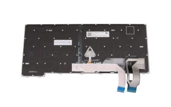 Clavier DE (allemand) gris/noir avec rétro-éclairage et mouse stick original pour Lenovo ThinkPad T14 Gen 4 (21K3/21K4)