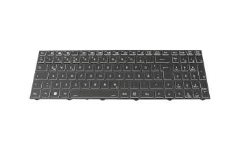 Clavier DE (allemand) moir/blanc/noir original pour Clevo NJ70x