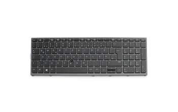 Clavier DE (allemand) noir/anthracite avec rétro-éclairage et mouse stick pour HP Z440