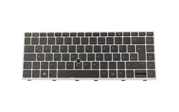 Clavier DE (allemand) noir/argent avec mouse stick original pour HP EliteBook 745 G5