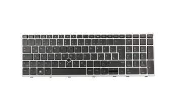 Clavier DE (allemand) noir/argent avec mouse stick original pour HP EliteBook 850 G5