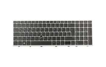 Clavier DE (allemand) noir/argent avec mouse stick pour HP EliteBook 850 G6