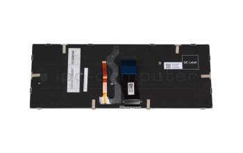 Clavier DE (allemand) noir/argent avec rétro-éclairage original pour Schenker Slim 14-M18