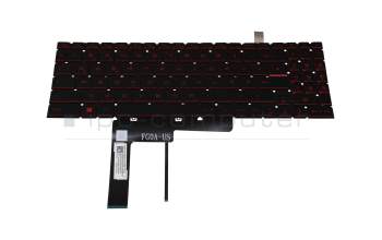 Clavier DE (allemand) noir avec rétro-éclairage (Backlight rouge) original pour MSI Sword 17 A11UD/A11UE/A11SC (MS-17L2)