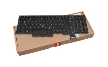 Clavier DE (allemand) noir avec rétro-éclairage et mouse stick original pour Lenovo ThinkPad P15v Gen 1 (20TQ/20TR)