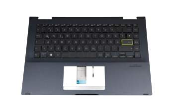 Clavier DE (allemand) noir avec rétro-éclairage original pour Asus VivoBook Flip 14 TM420IA