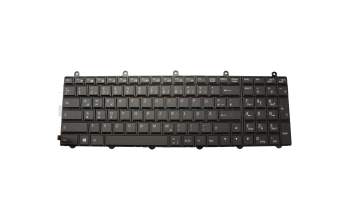 Clavier DE (allemand) noir avec rétro-éclairage original pour One K73-4N (P170SM)