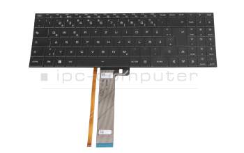 Clavier DE (allemand) noir avec rétro-éclairage original pour Tongfang GM7AG7P