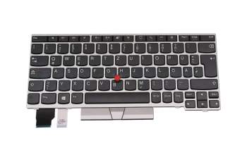 Clavier DE (allemand) noir/gris avec mouse stick original pour Lenovo ThinkPad L13 Gen 2 (21AB)