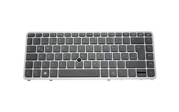 Clavier DE (allemand) noir/gris avec rétro-éclairage et mouse stick original pour HP EliteBook 855 G2