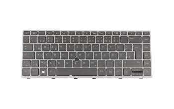 Clavier DE (allemand) noir/gris avec rétro-éclairage et mouse stick original pour HP ZBook 14u G5
