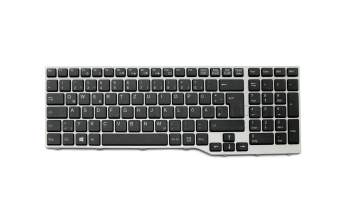 Clavier DE (allemand) noir/gris original pour Fujitsu LifeBook E753