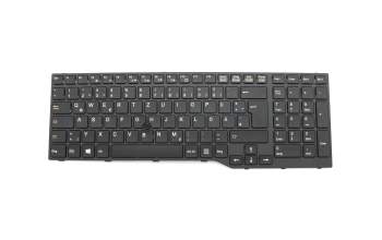 Clavier DE (allemand) noir/noir abattue avec mouse stick original pour Fujitsu LifeBook E554