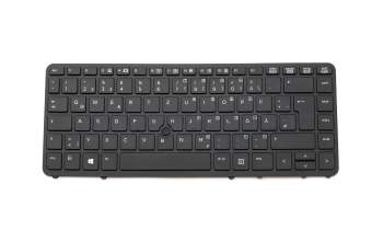 Clavier DE (allemand) noir/noir abattue avec mouse stick original pour HP ZBook 14