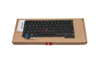 Clavier DE (allemand) noir/noir abattue avec mouse stick original pour Lenovo ThinkPad L13 Gen 5 (21LB/21LC)