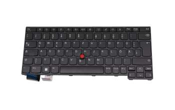 Clavier DE (allemand) noir/noir abattue avec mouse stick original pour Lenovo ThinkPad L13 Yoga Gen 3 (21BB/21BC)