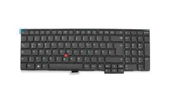 Clavier DE (allemand) noir/noir abattue avec mouse stick original pour Lenovo ThinkPad L570 (20J8/20J9)