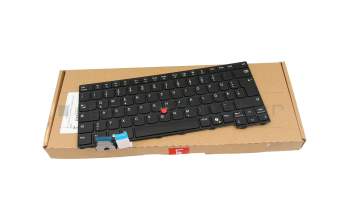 Clavier DE (allemand) noir/noir abattue avec mouse stick original pour Lenovo ThinkPad P14s G5 (21ME)