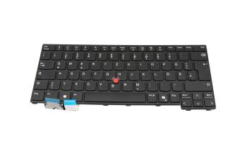 Clavier DE (allemand) noir/noir abattue avec mouse stick original pour Lenovo ThinkPad P14s G5 (21ME)