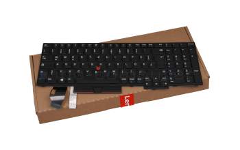 Clavier DE (allemand) noir/noir abattue avec mouse stick original pour Lenovo ThinkPad P15s Gen 2 (20W6/20W7)