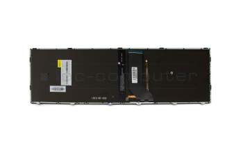 Clavier DE (allemand) noir/noir abattue avec rétro-éclairage (N75) original pour Exone go Expert 1745 (N870HJ1)