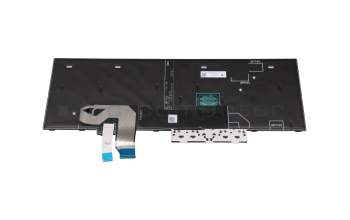 Clavier DE (allemand) noir/noir abattue avec rétro-éclairage et mouse stick original pour Lenovo ThinkPad T15g Gen 2 (20YS/20YT)