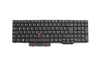 Clavier DE (allemand) noir/noir abattue avec rétro-éclairage et mouse stick pour Lenovo ThinkPad P70 (20ES/20ER)