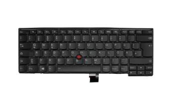 Clavier DE (allemand) noir/noir abattue avec rétro-éclairage et mouse stick pour Lenovo ThinkPad T431s (20A9/20AA/20AC)