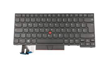 Clavier DE (allemand) noir/noir avec mouse stick original pour Lenovo ThinkPad E490 (20N8/20N9)