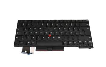 Clavier DE (allemand) noir/noir avec mouse stick original pour Lenovo ThinkPad P14s Gen 1 (20S4/20S5)