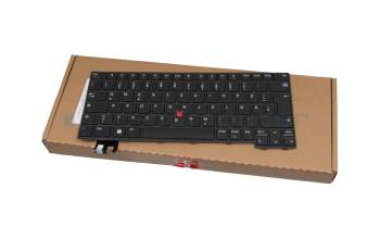 Clavier DE (allemand) noir/noir avec mouse stick original pour Lenovo ThinkPad P14s Gen 4 (21K5/21K6)