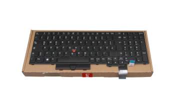 Clavier DE (allemand) noir/noir avec mouse stick original pour Lenovo ThinkPad P15v Gen 1 (20TQ/20TR)