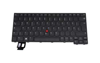 Clavier DE (allemand) noir/noir avec mouse stick original pour Lenovo ThinkPad T14 Gen 4 (21K3/21K4)