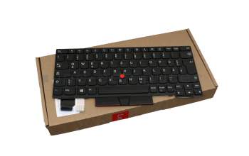 Clavier DE (allemand) noir/noir avec mouse stick original pour Lenovo ThinkPad X390 (20Q0/20Q1)