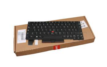 Clavier DE (allemand) noir/noir avec mouse stick original pour Lenovo X13 Gen 1 (20UF/20UG)