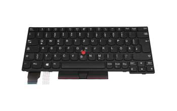 Clavier DE (allemand) noir/noir avec mouse stick original pour Lenovo X13 Gen 1 (20UF/20UG)