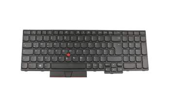 Clavier DE (allemand) noir/noir avec mouse stick sans backlight original pour Lenovo ThinkPad E595 (20NF)