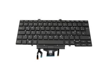 Clavier DE (allemand) noir/noir avec rétro-éclairage et mouse stick original pour Dell Latitude 14 (5410)