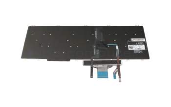 Clavier DE (allemand) noir/noir avec rétro-éclairage et mouse stick original pour Dell Precision 15 (3541)