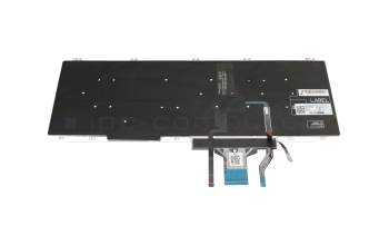 Clavier DE (allemand) noir/noir avec rétro-éclairage et mouse stick original pour Dell Precision 15 (7530)