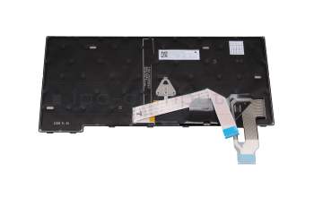 Clavier DE (allemand) noir/noir avec rétro-éclairage et mouse stick original pour Lenovo ThinkPad L14 Gen 3 (21C1/21C2)