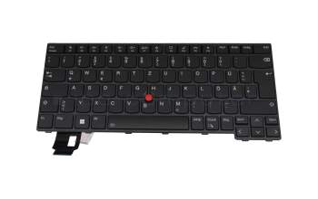 Clavier DE (allemand) noir/noir avec rétro-éclairage et mouse stick original pour Lenovo ThinkPad P14s G3 (21AK/21AL)