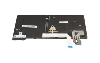 Clavier DE (allemand) noir/noir avec rétro-éclairage et mouse stick original pour Lenovo ThinkPad P14s G5 (21ME)