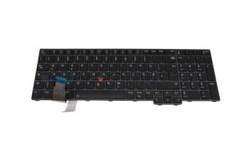 Clavier DE (allemand) noir/noir avec rétro-éclairage et mouse stick original pour Lenovo ThinkPad P16s Gen 1 (21BT/21BU)
